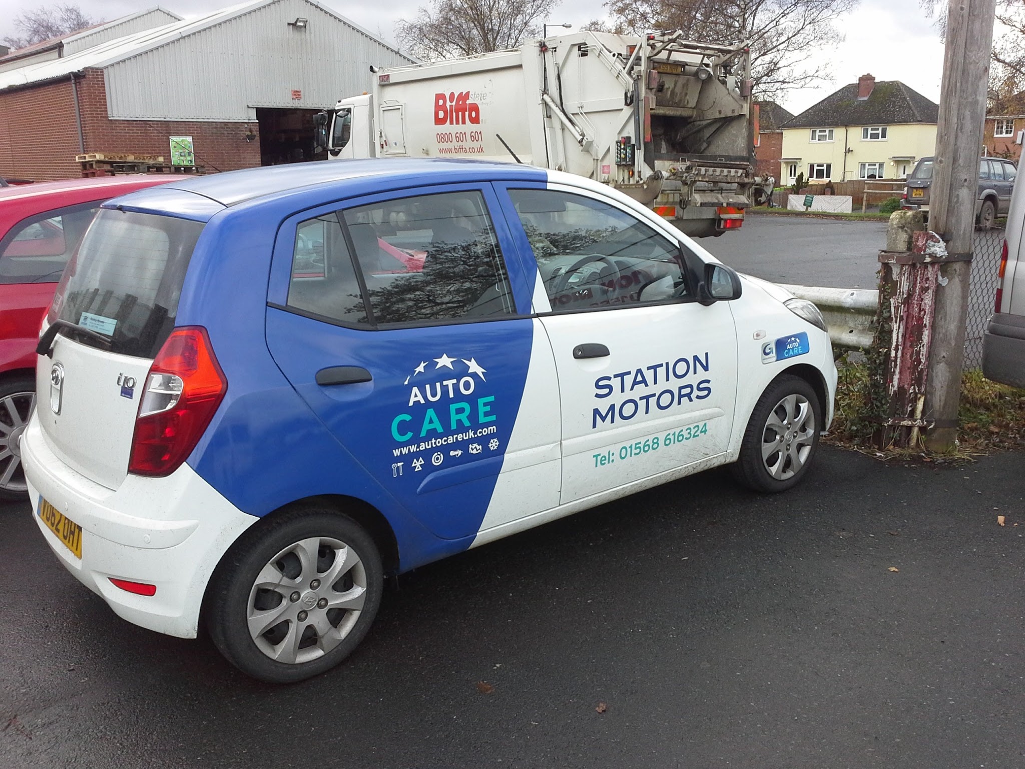 The Station Motors courtesy car in its Auto Care livery